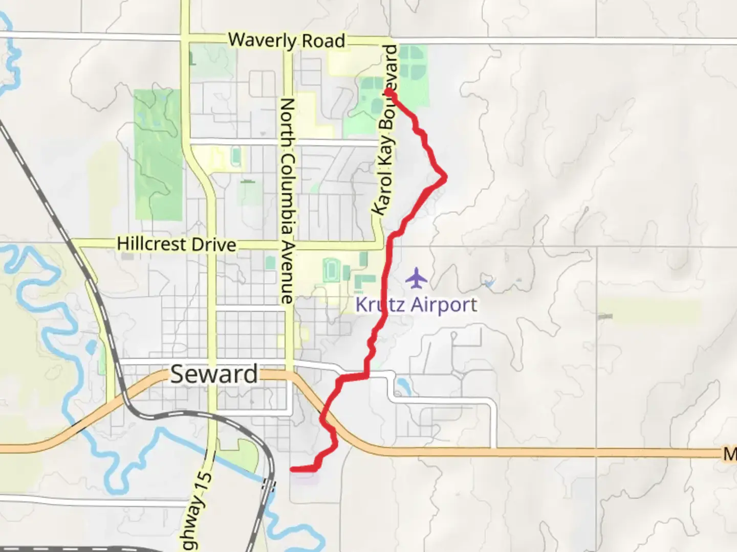 An image depicting the trail Plum Creek Trail and its surrounding area.