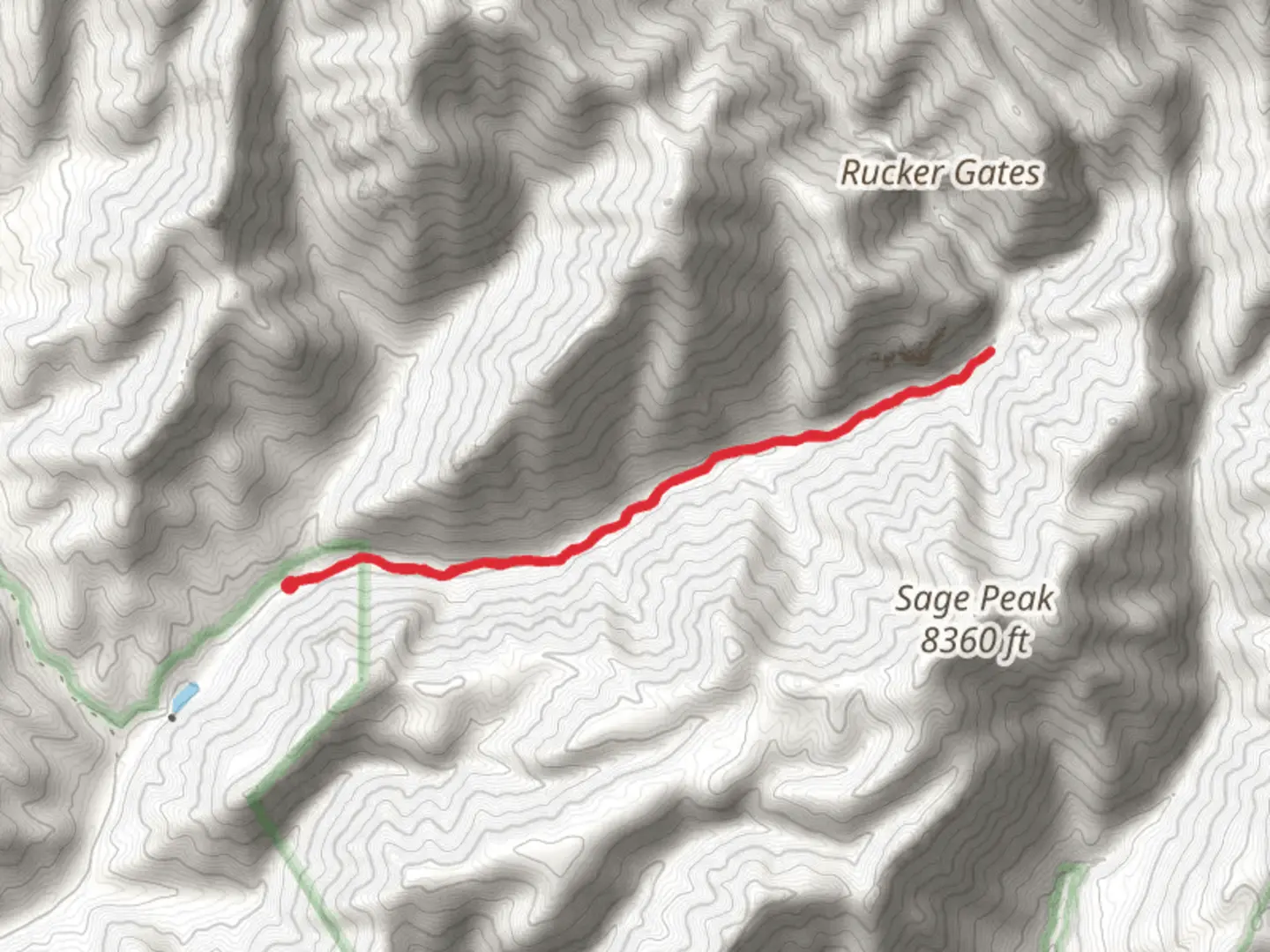 An image depicting the trail Rucker Creek Trail and its surrounding area.