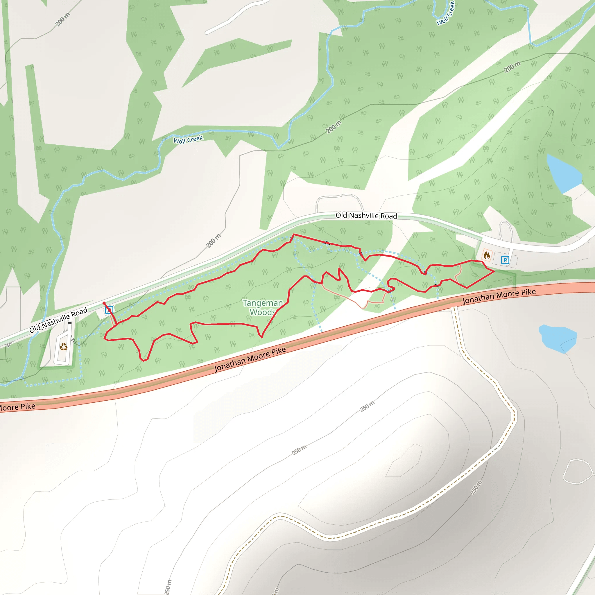 Old Nashville Road Loop mobile static map