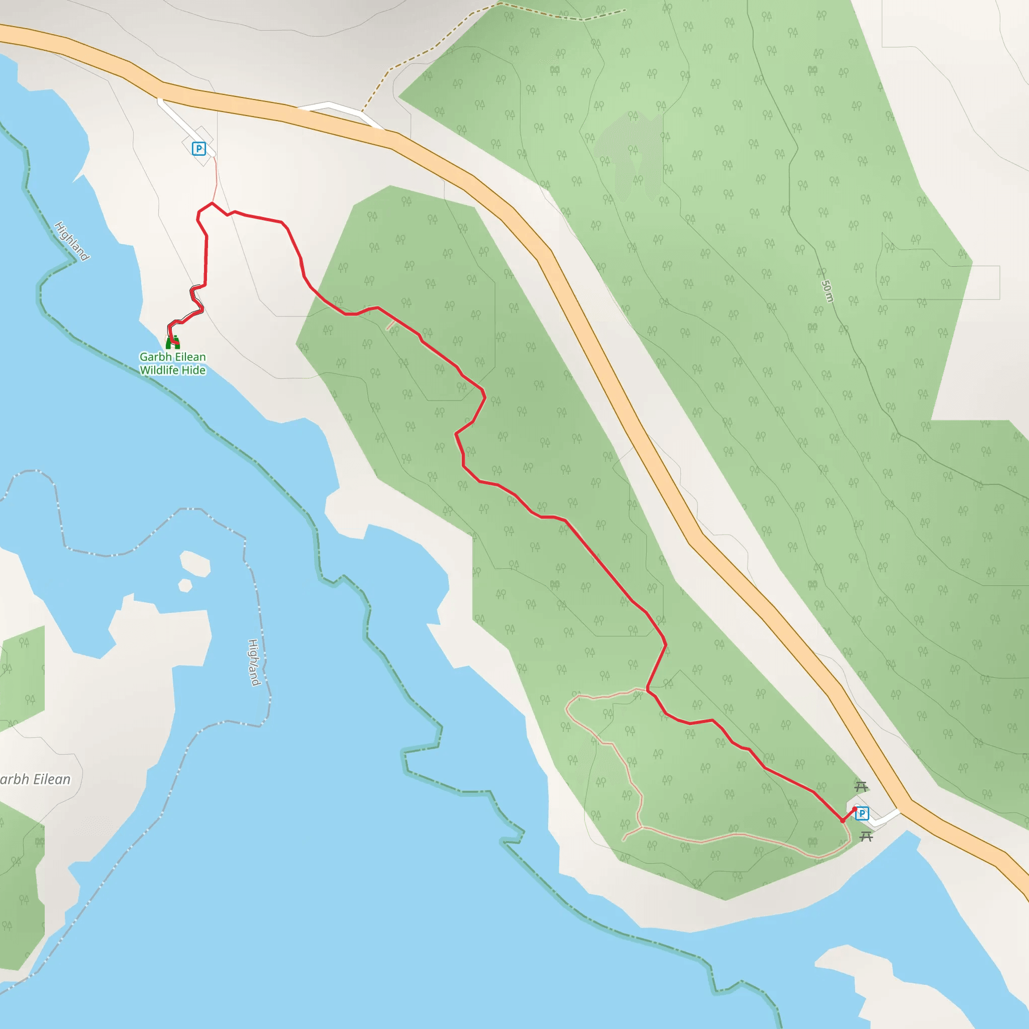 Garbh Eilean Trail mobile static map