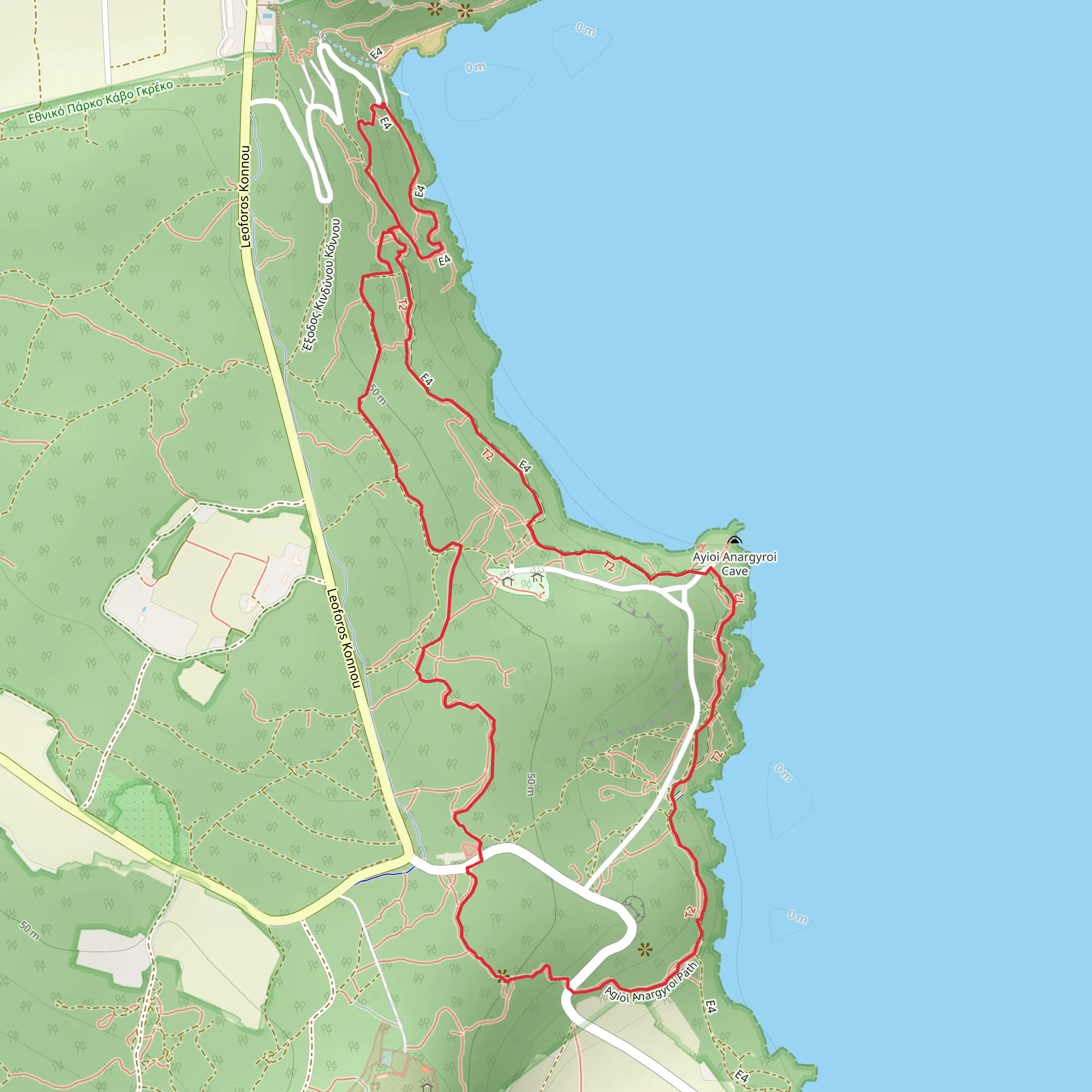 Konnoi - Agioi Anargyroi Circular mobile static map