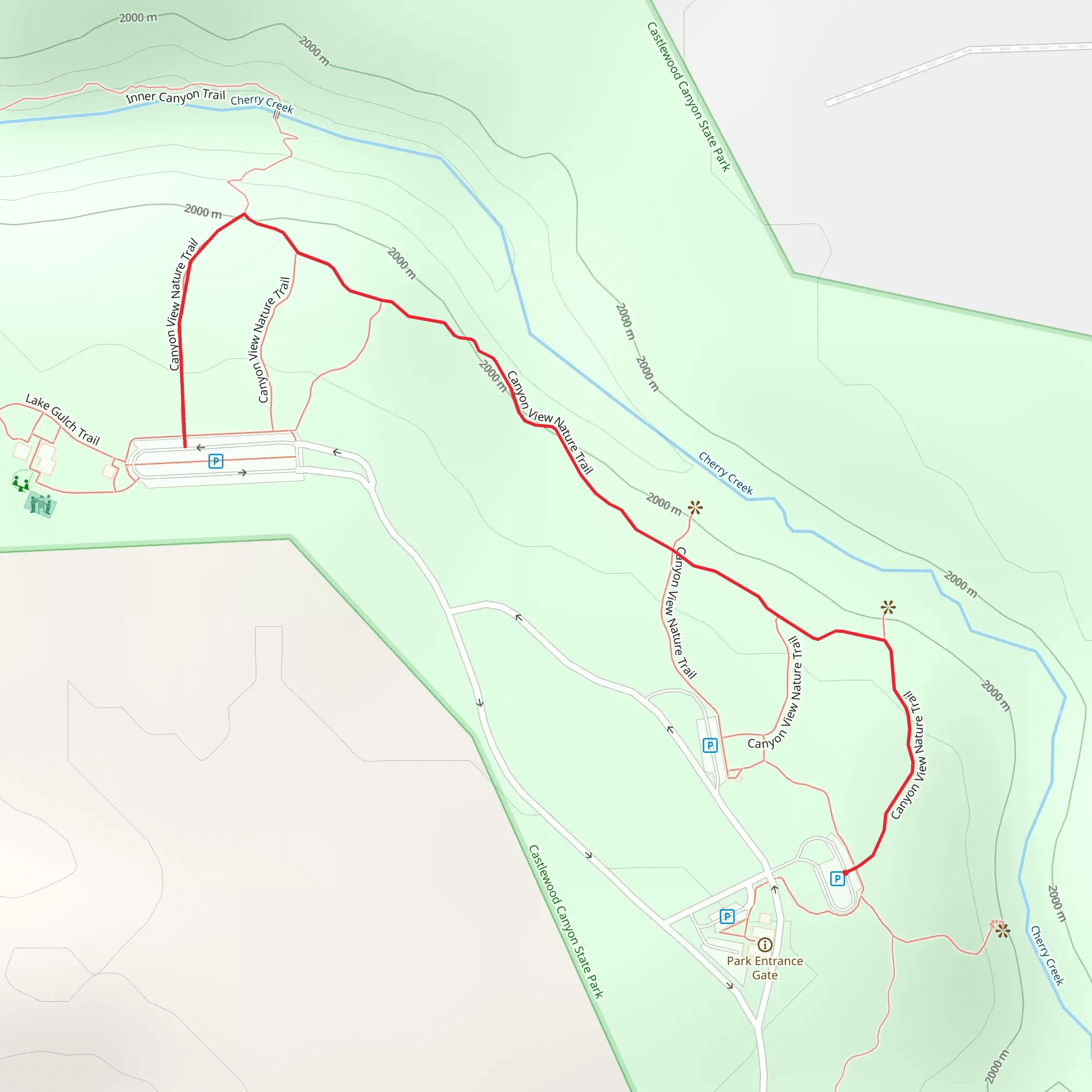 Canyon View Nature Trail mobile static map