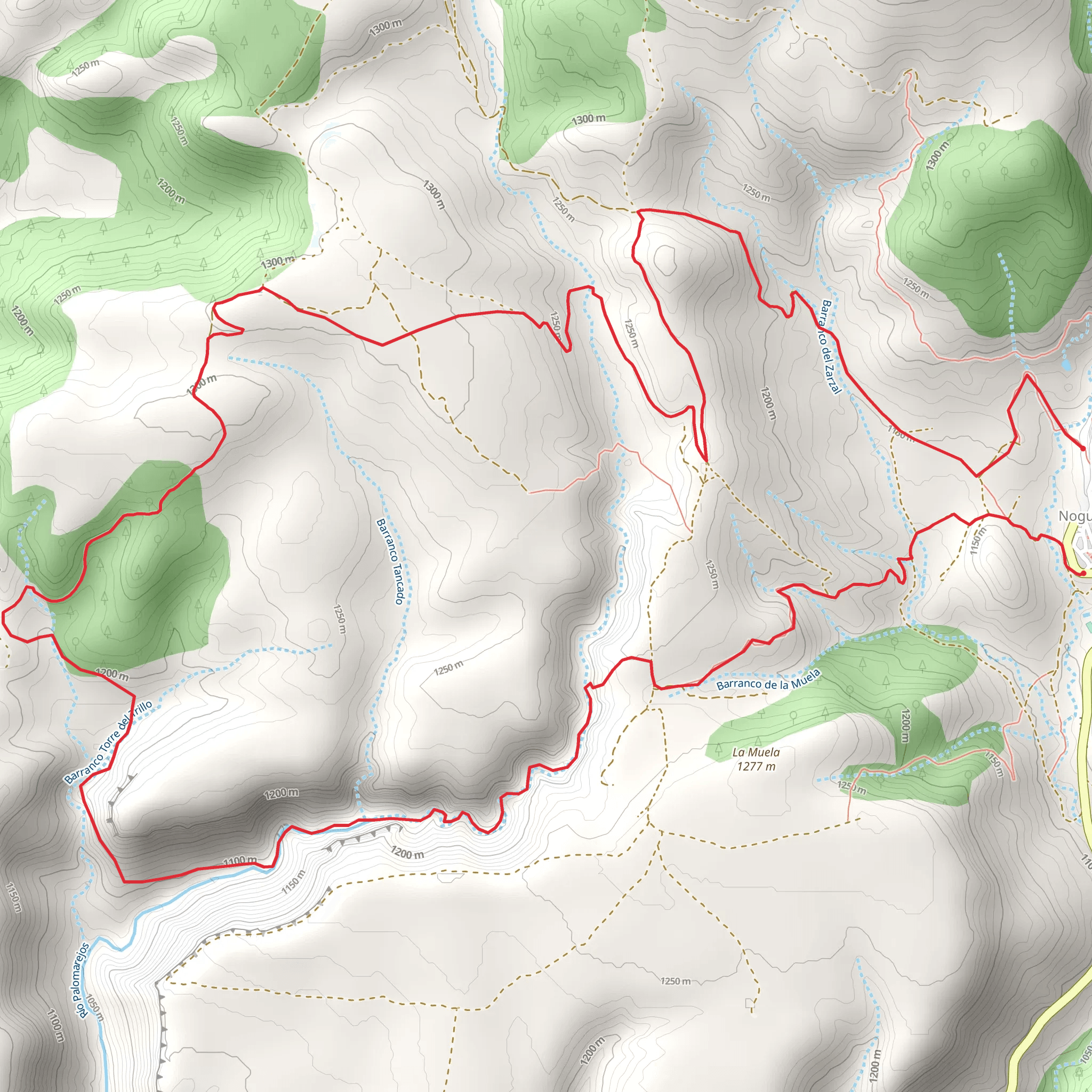 Nogueruelas PR TE 22 mobile static map