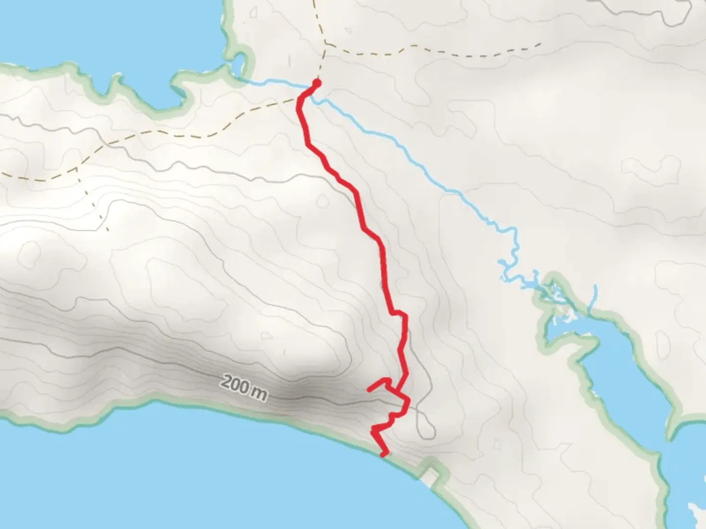 An image depicting the trail Debsconeag Ice Caves Trail and its surrounding area.