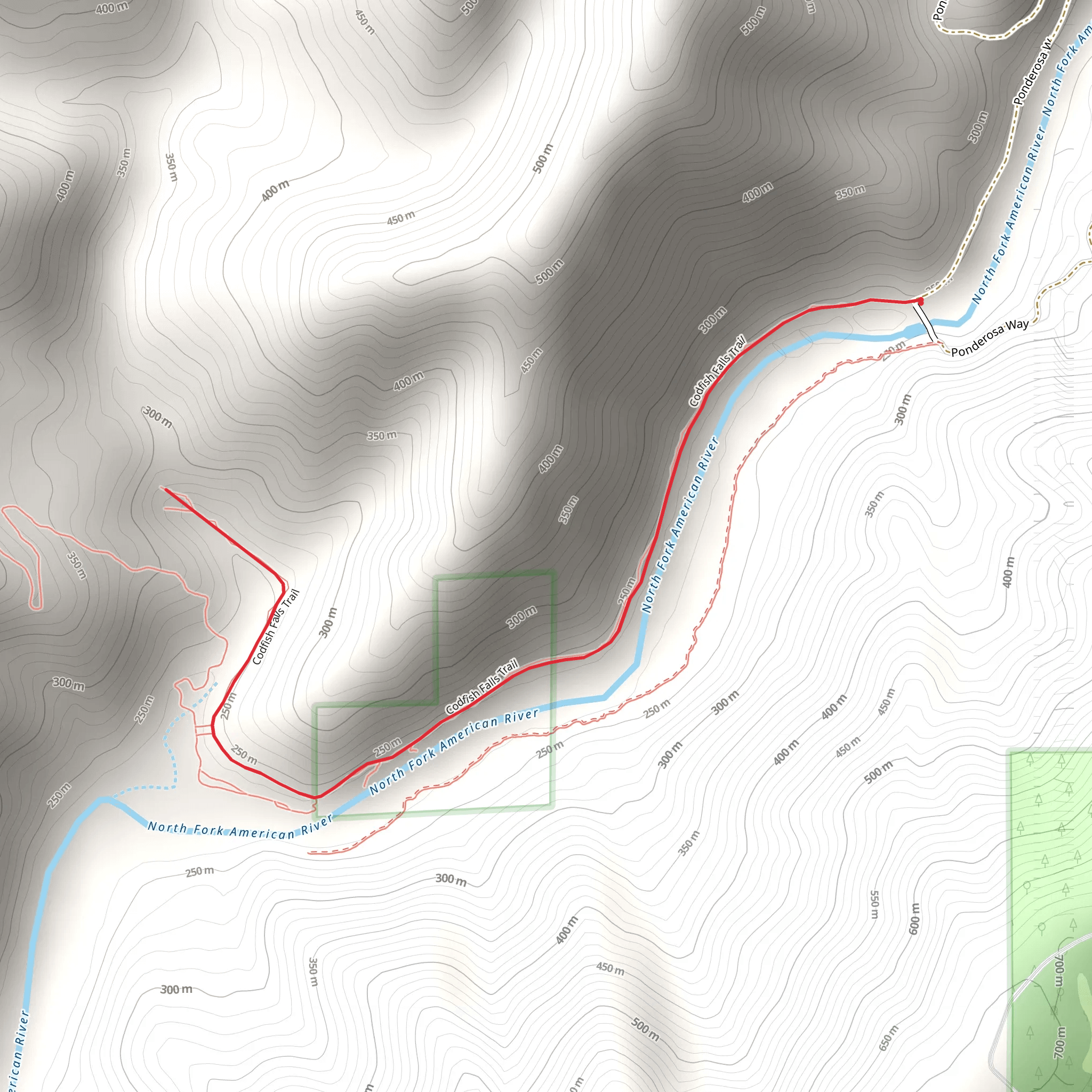 Codfish Falls Trail mobile static map