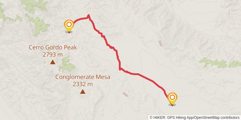 Lowest to Highest Route stage 8 Map