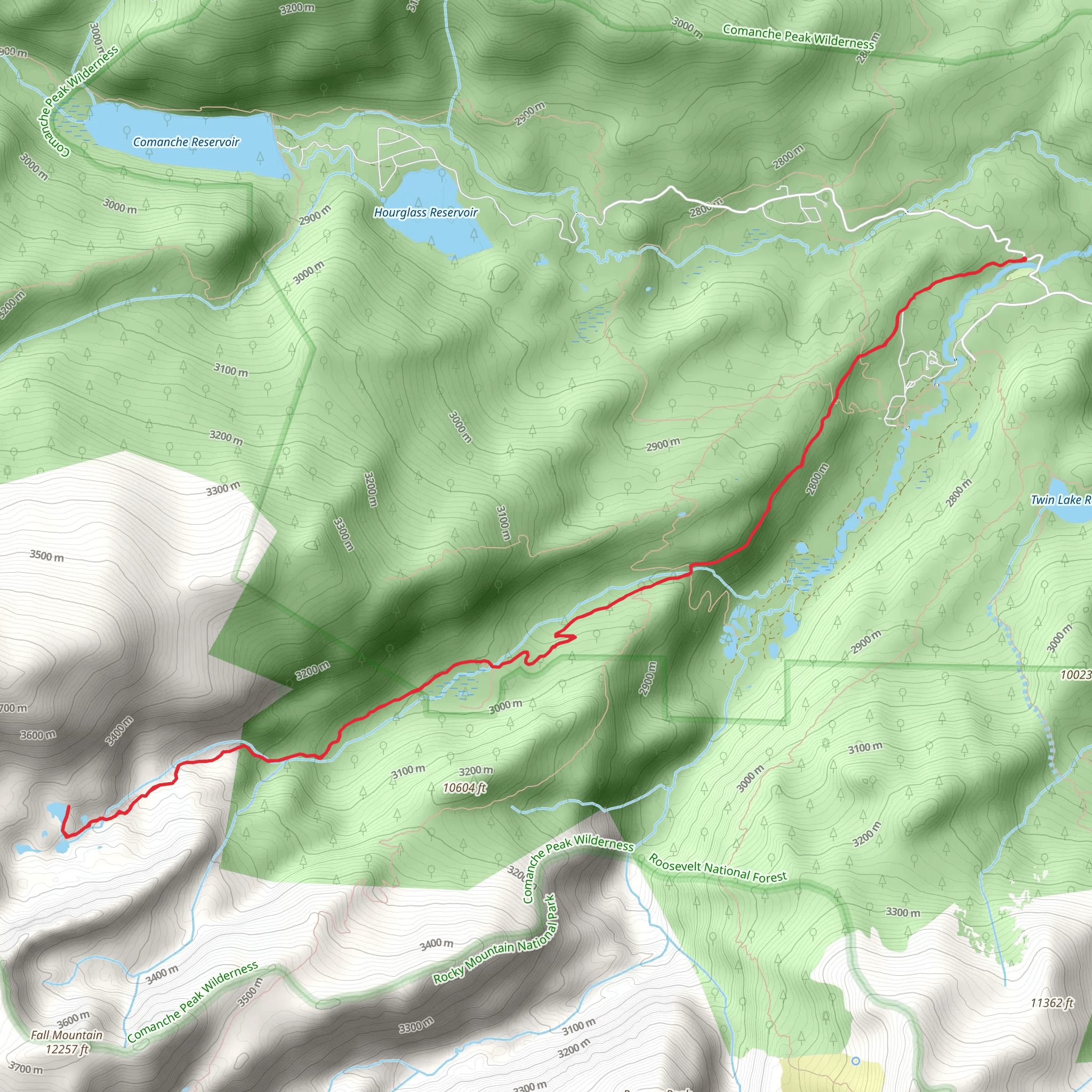 Emmaline Lake Trail mobile static map