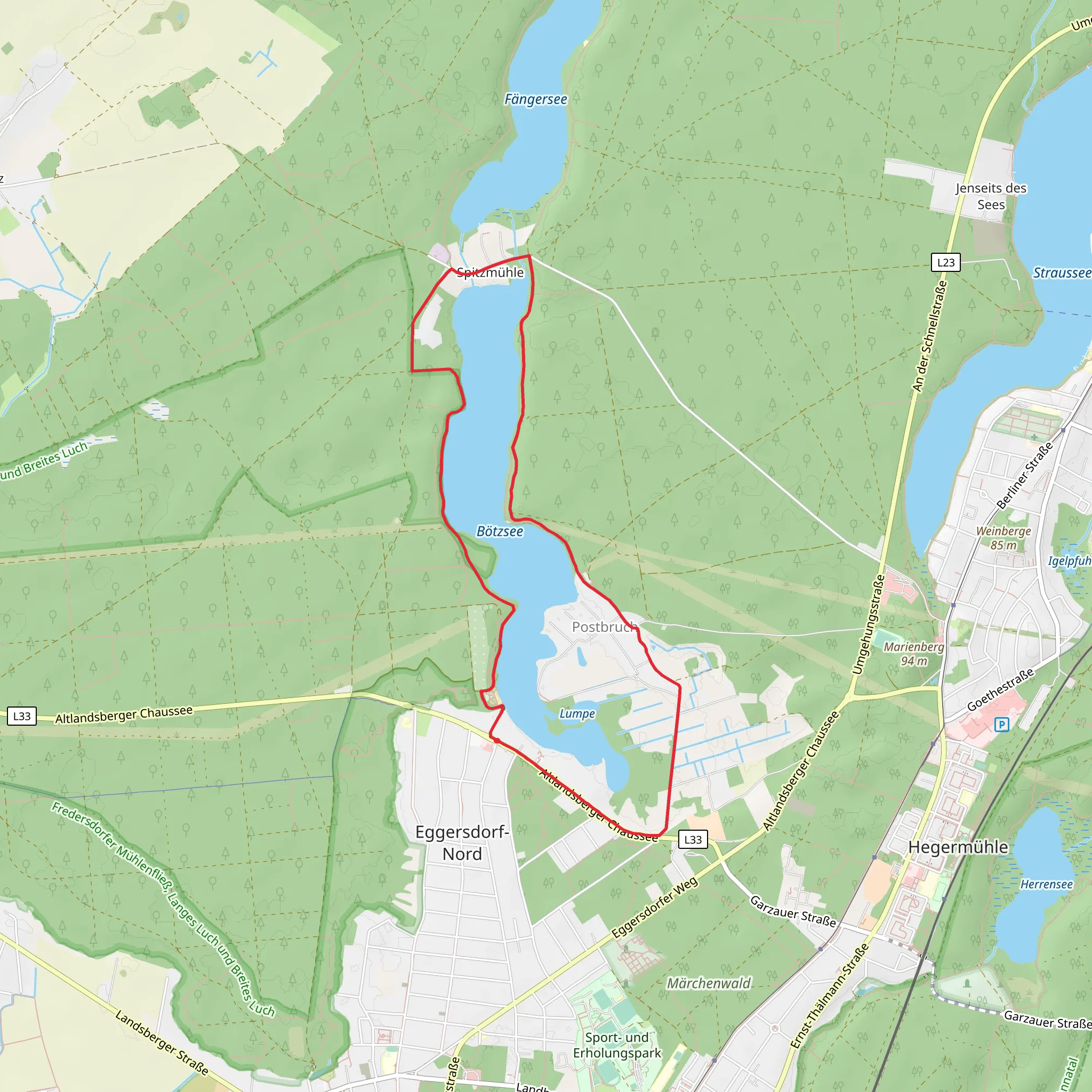 Bötzsee Loop mobile static map