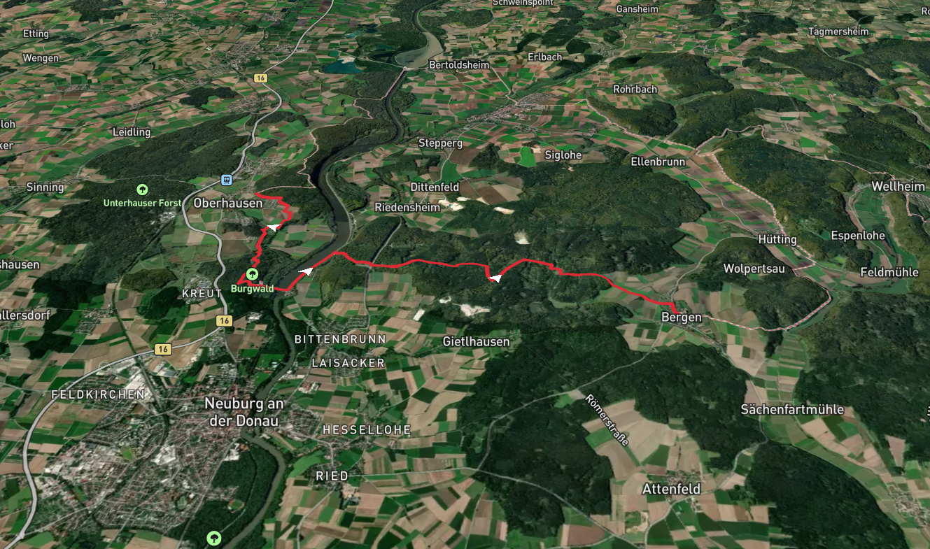 Oberhausen to Bergen via Urdonausteig