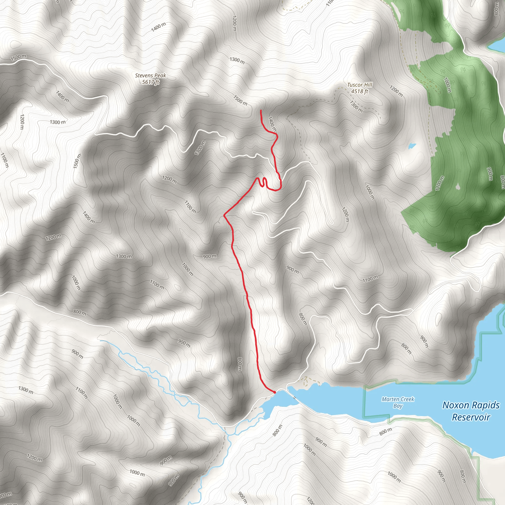 Kismet Creek from Noxon Rapids Reservoir mobile static map