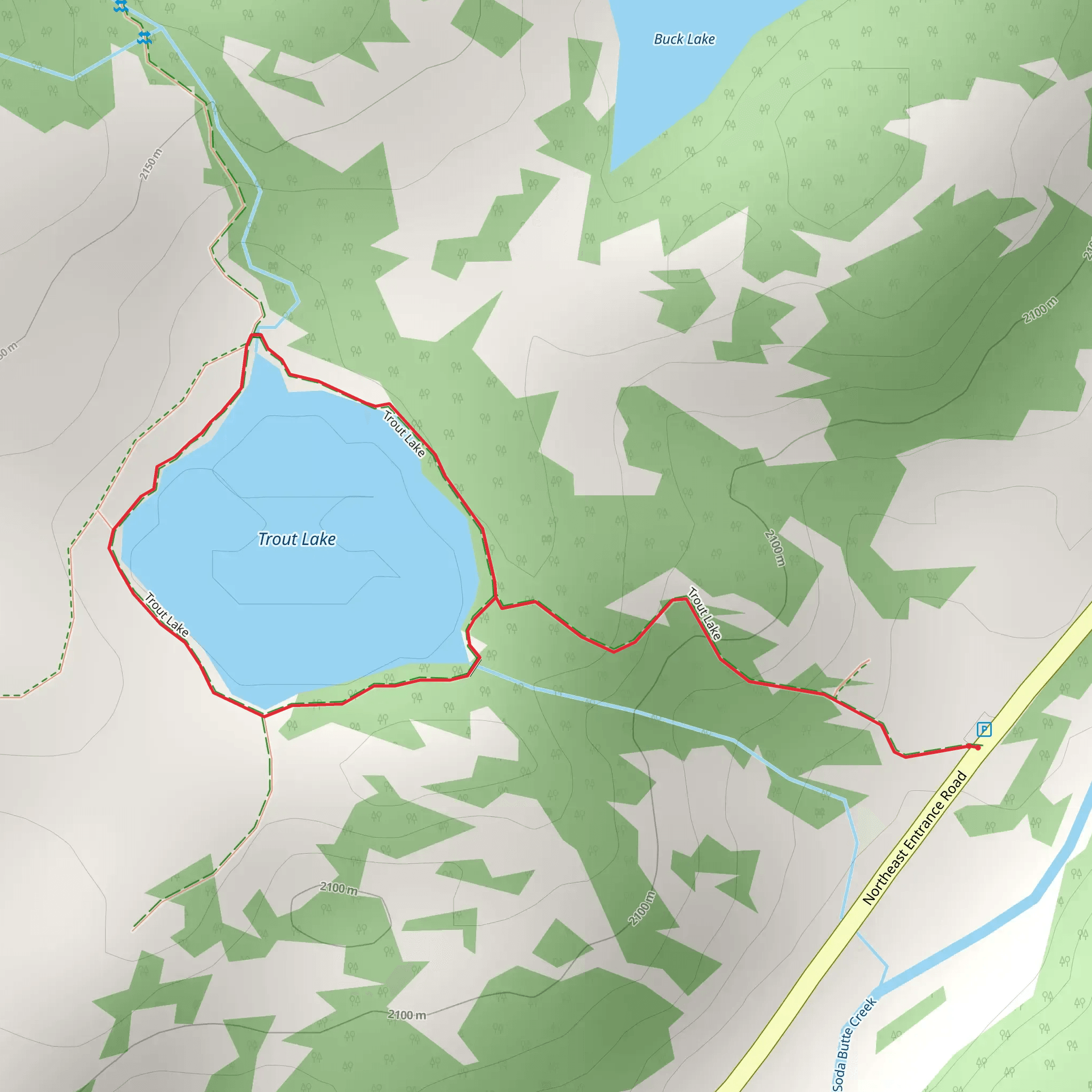 Trout Lake Trail mobile static map