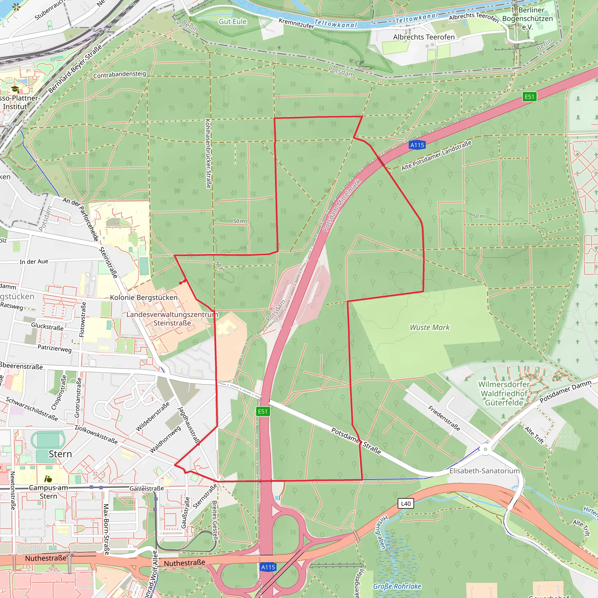 Gaussstrasse Loop mobile static map
