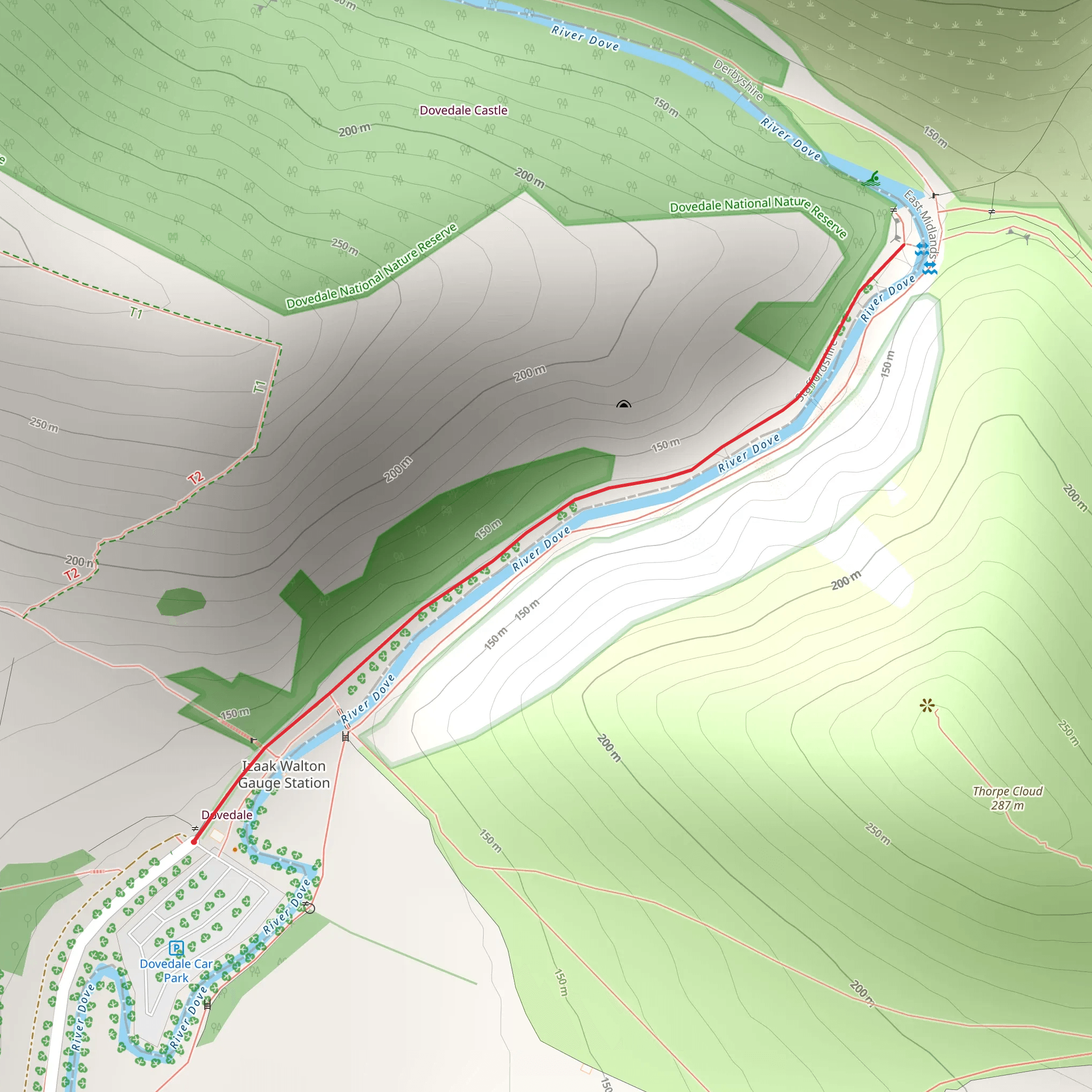 Dovedale Walk mobile static map