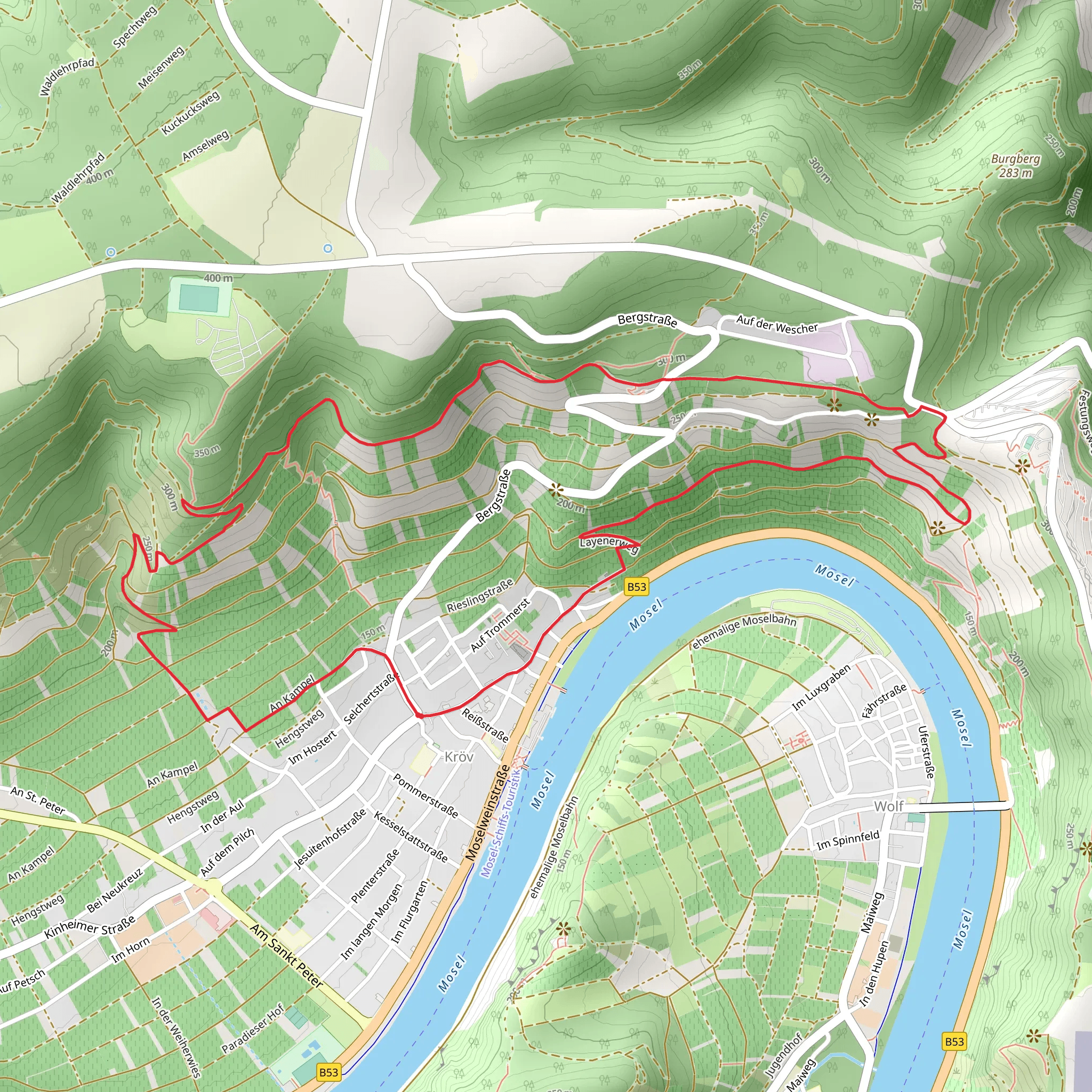 Kinheim Reil and Moselsteig mobile static map