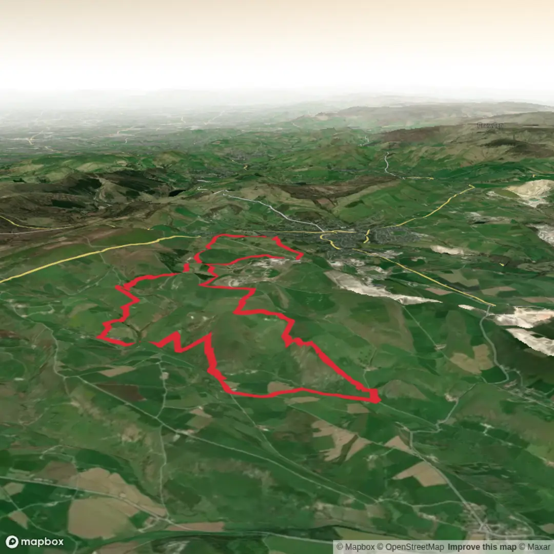 An image depicting the trail Anthony Hill, Chrome Hill and Diamond Hill Loop and its surrounding area.