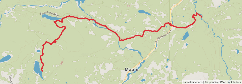 American Perimeter Trail - North Country Primary stage 154 Map
