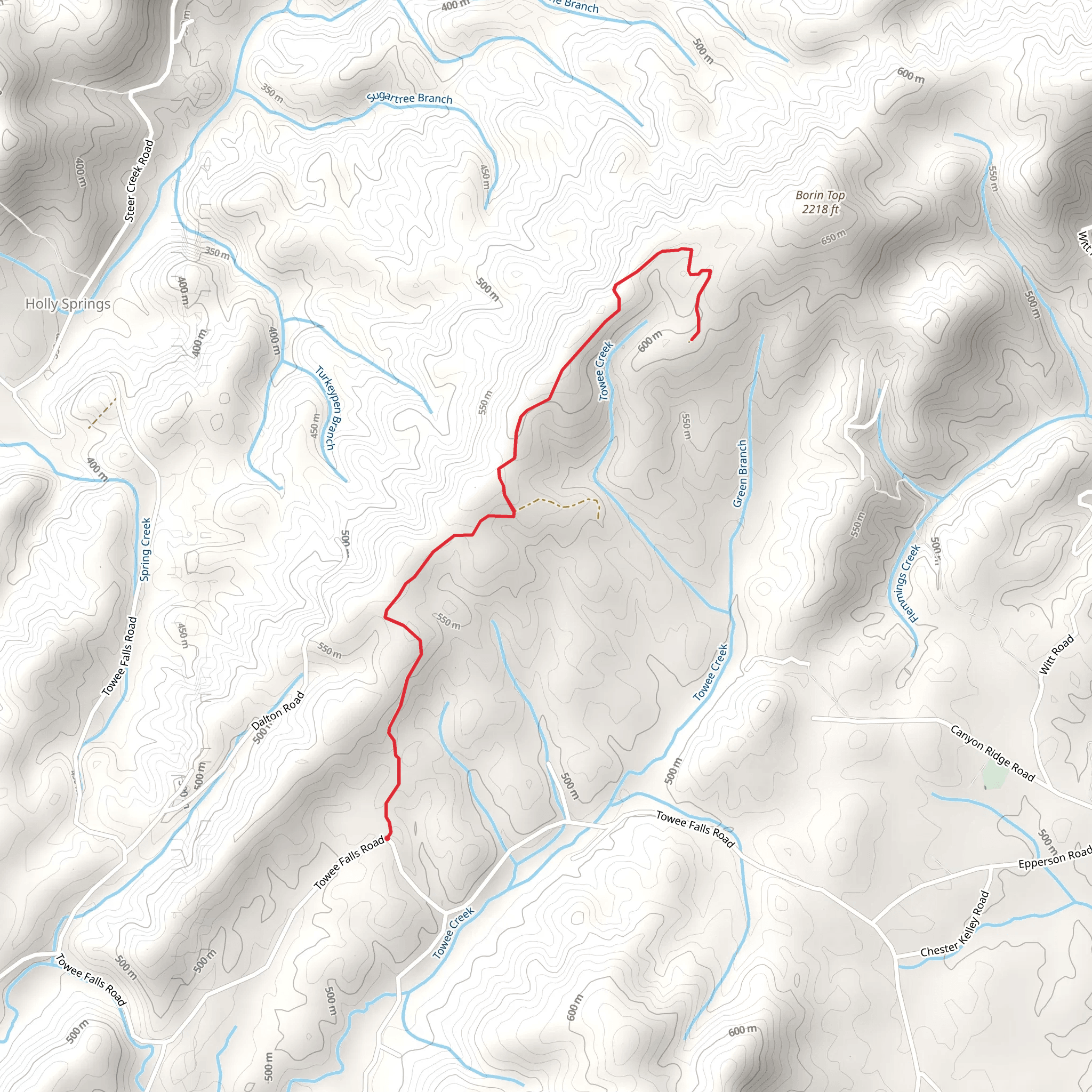 Cherokee Nationa Forest Walk mobile static map