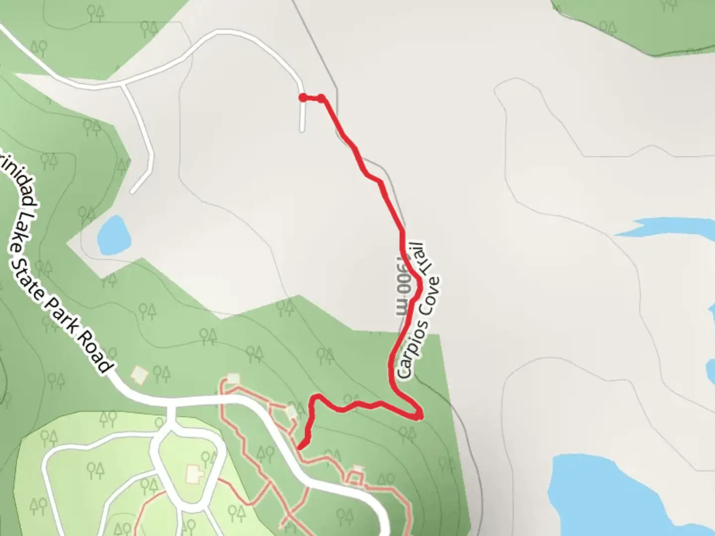 An image depicting the trail Carpios Cove Trail and its surrounding area.