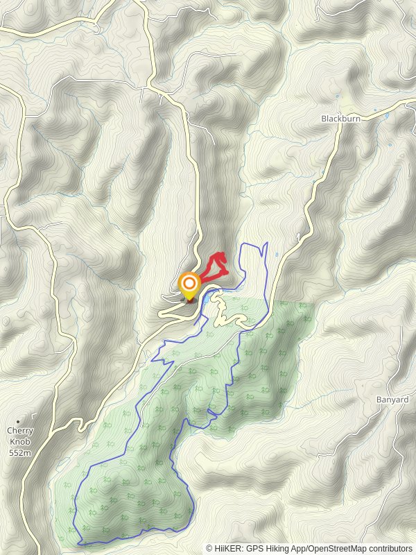Yellow Rock Loop Trail from Overlook Shelter