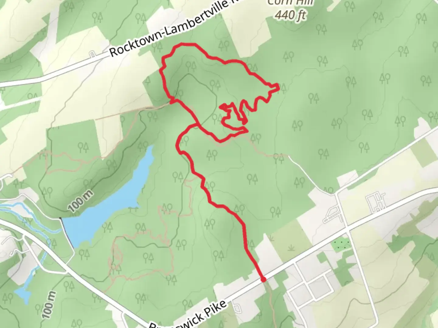 An image depicting the trail Rockhopper and Red Loop Trail and its surrounding area.