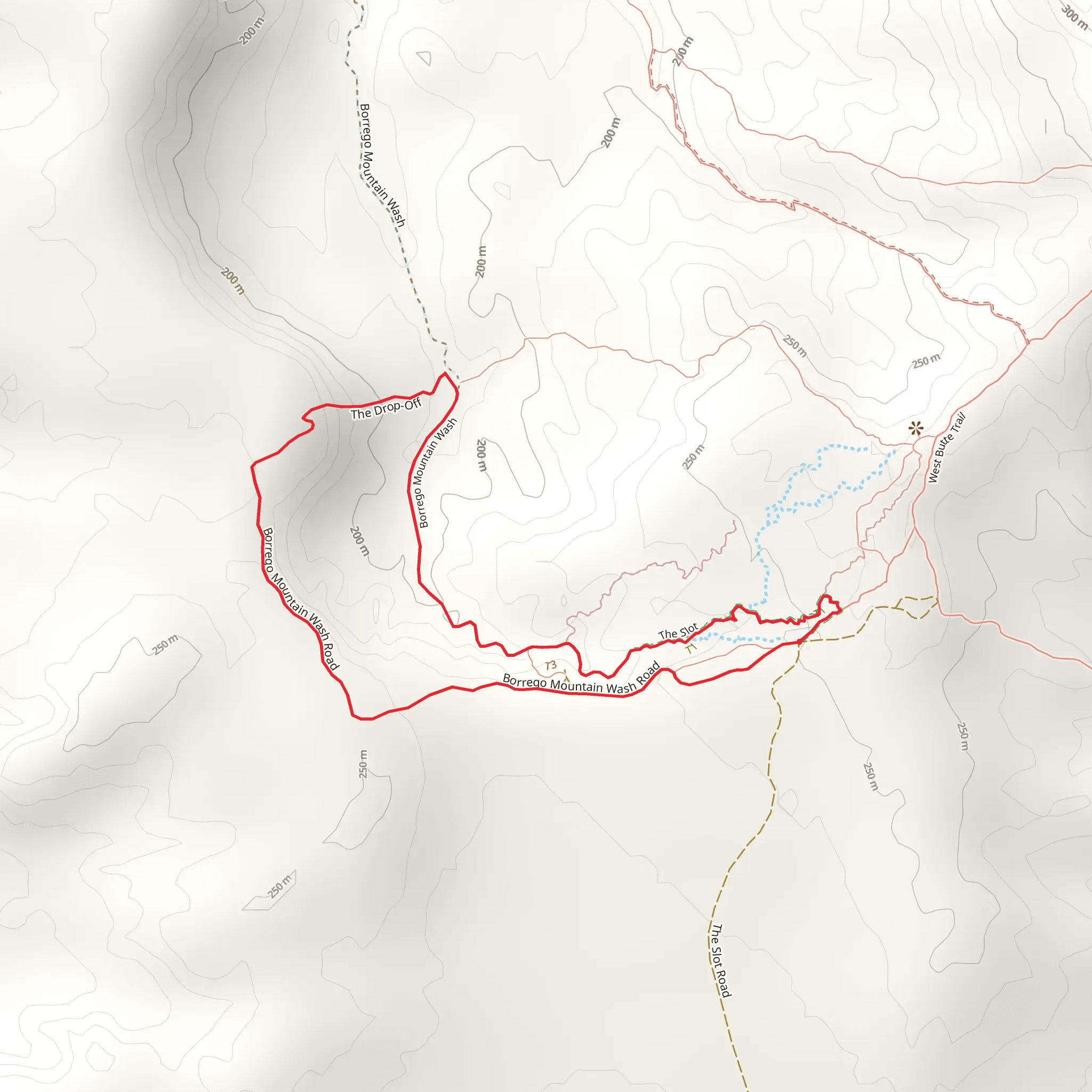 Borrego Mountain Wash Loop mobile static map