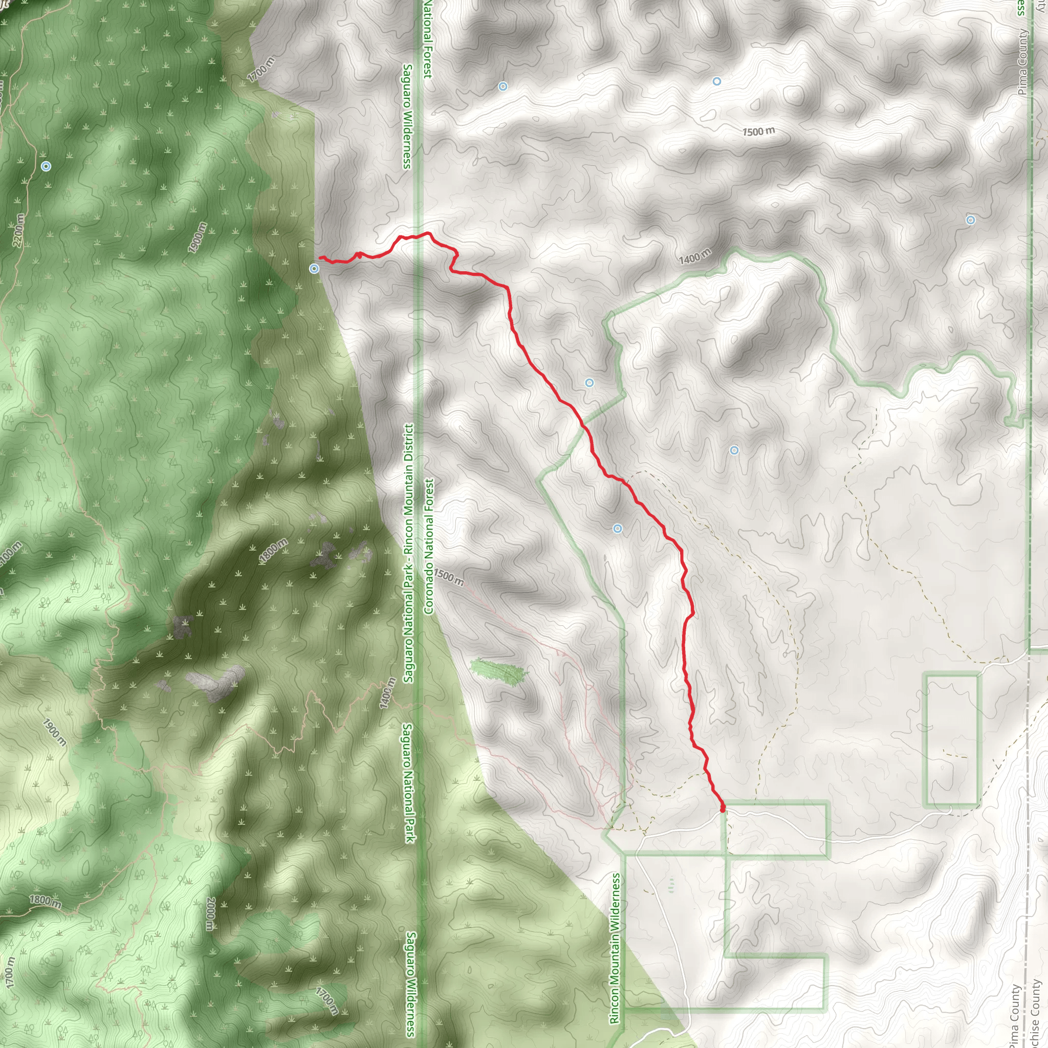 Turkey Creek Trail mobile static map