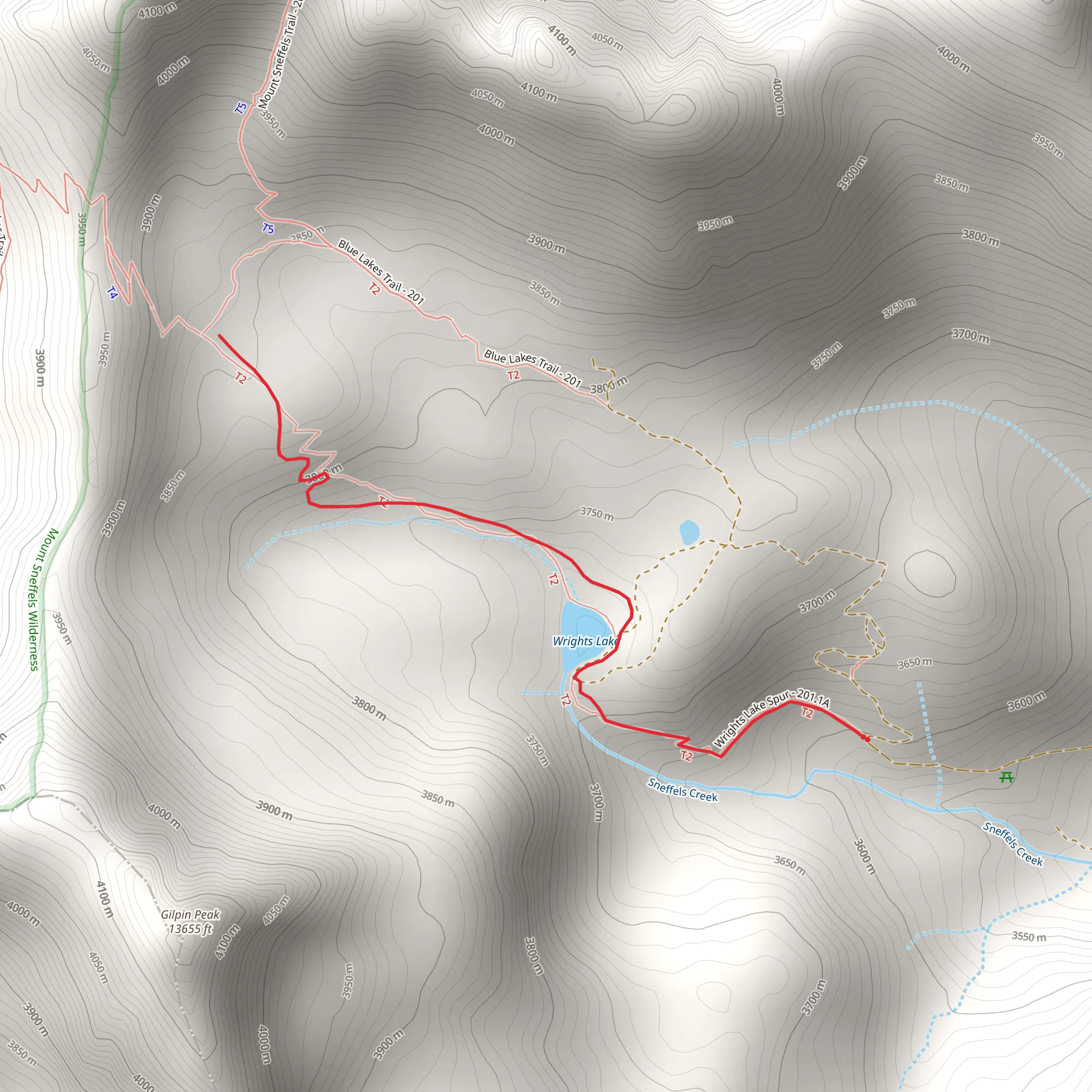 Wrights Lake Trail mobile static map