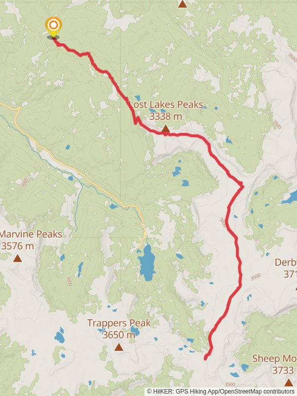 Chinese Wall Trail mobile static map