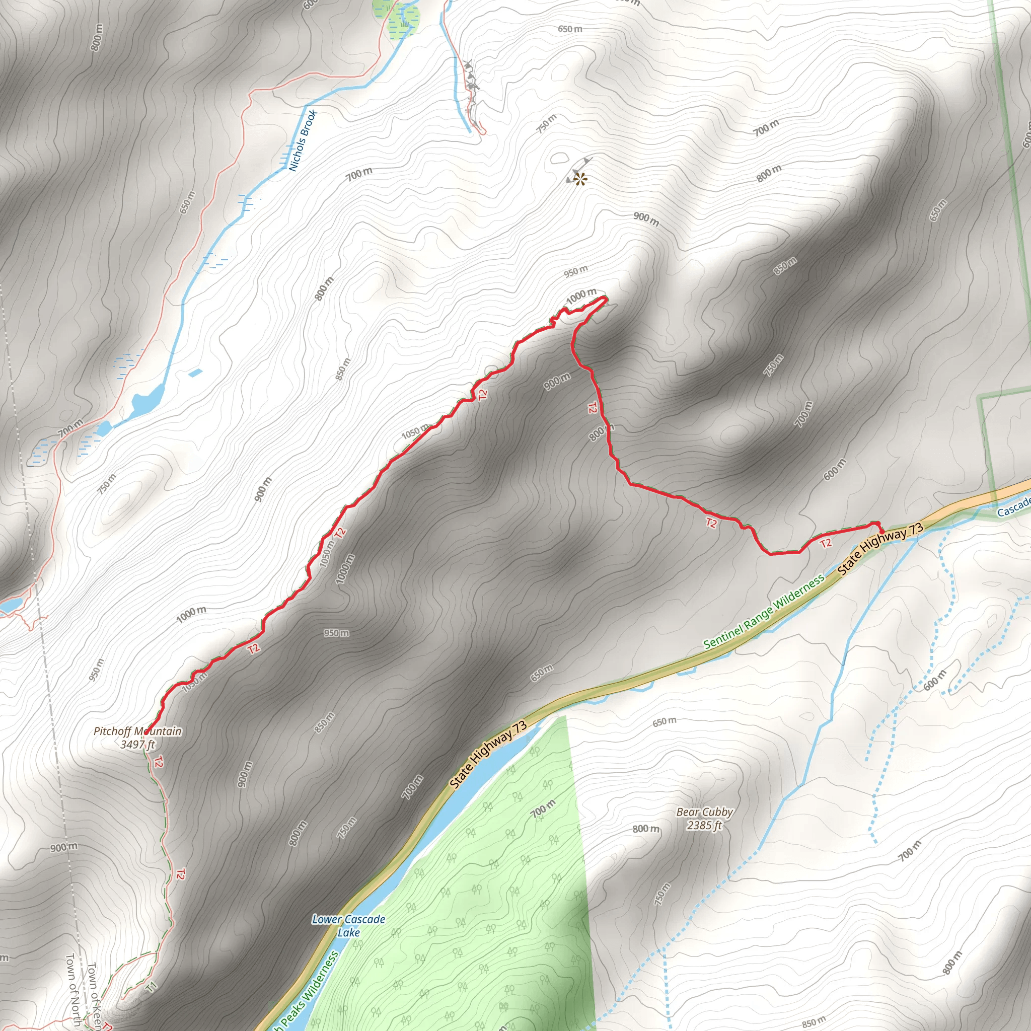 Pitchoff Mountain via Pitchoff Mountain Trail mobile static map
