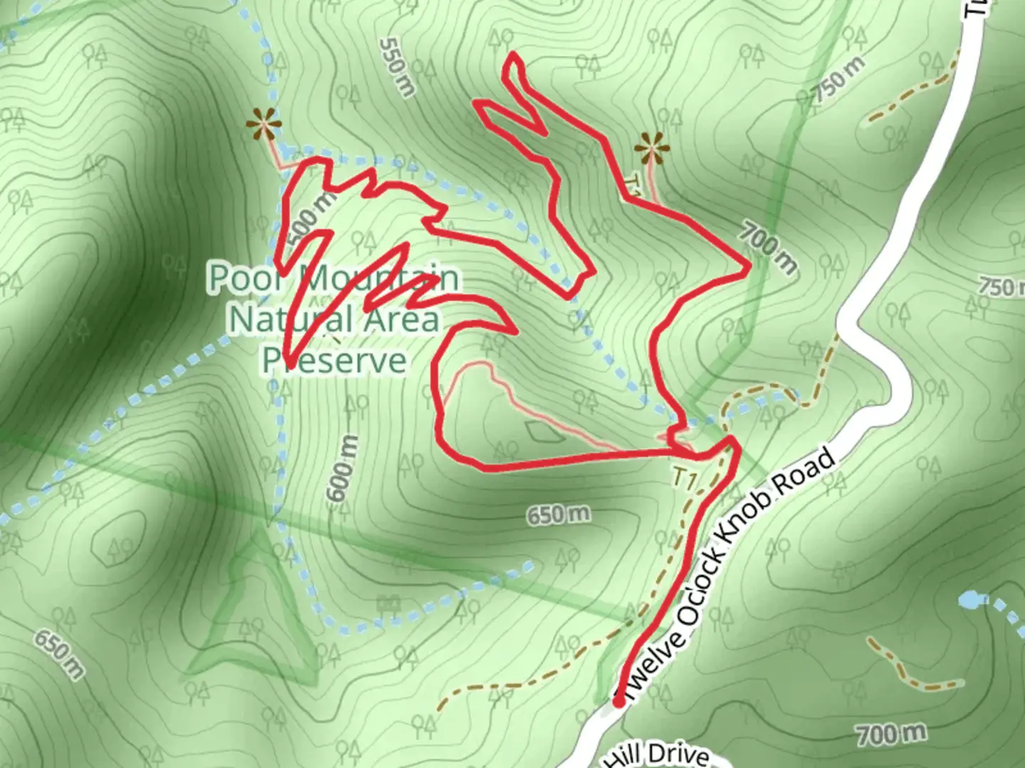 An image depicting the trail Green Hill Park Loop and its surrounding area.