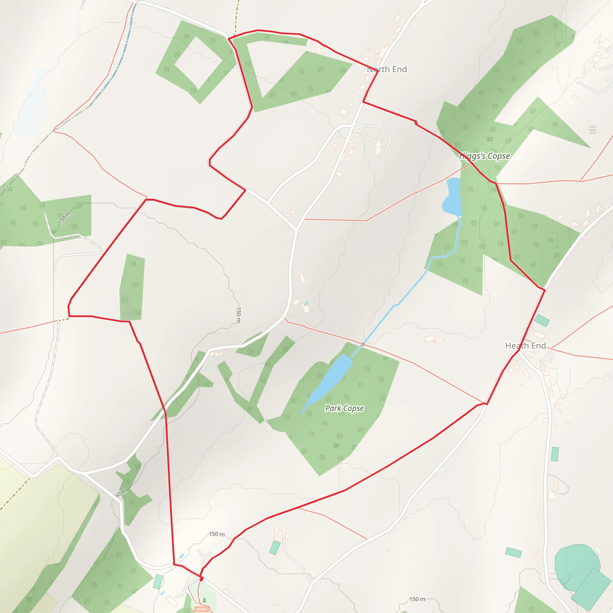 North End and Higgs's Copse Loop mobile static map