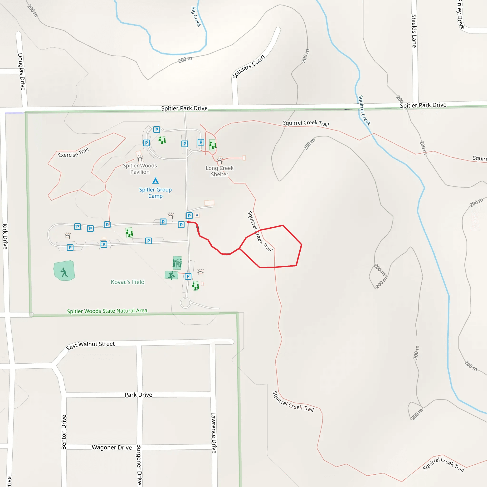 Red Oak Ramble Loop Trail mobile static map