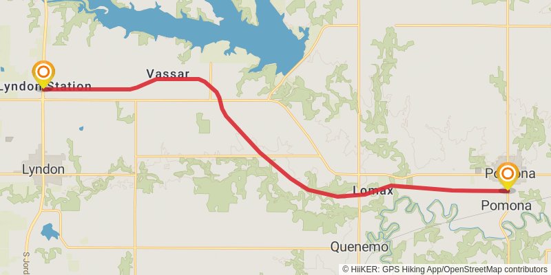 American Discovery Trail - Kansas stage 8 Map