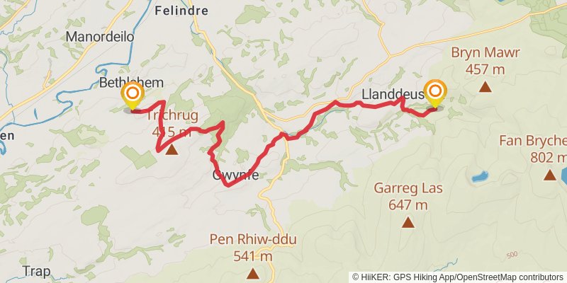 Celtic Way stage 9 Map