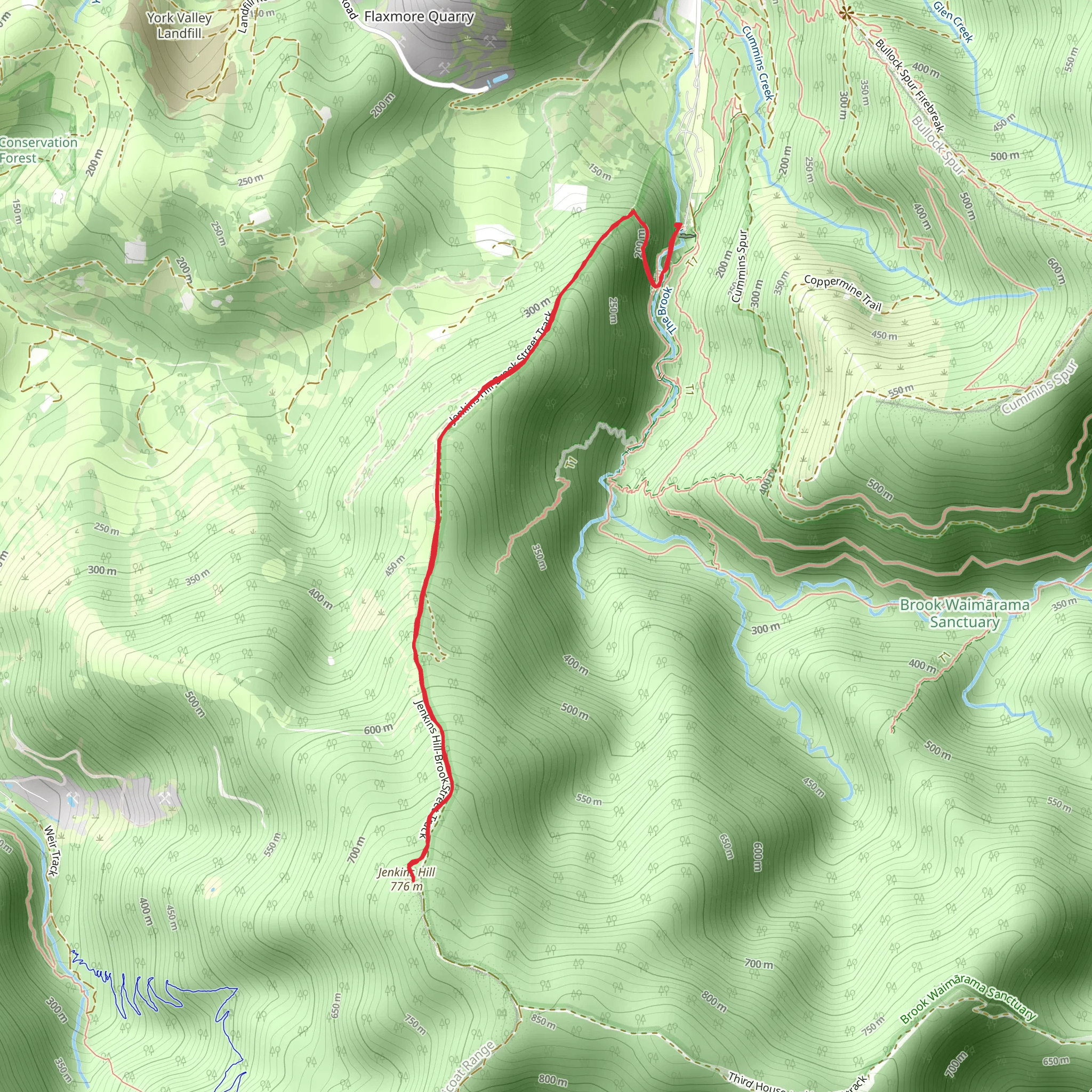 Jenkins Hill OHV Track mobile static map