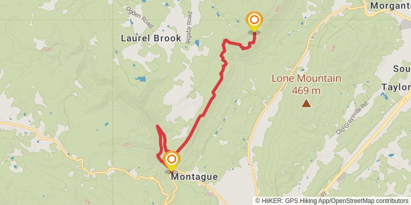 Great Eastern Trail (Incomplete) stage 53 Map