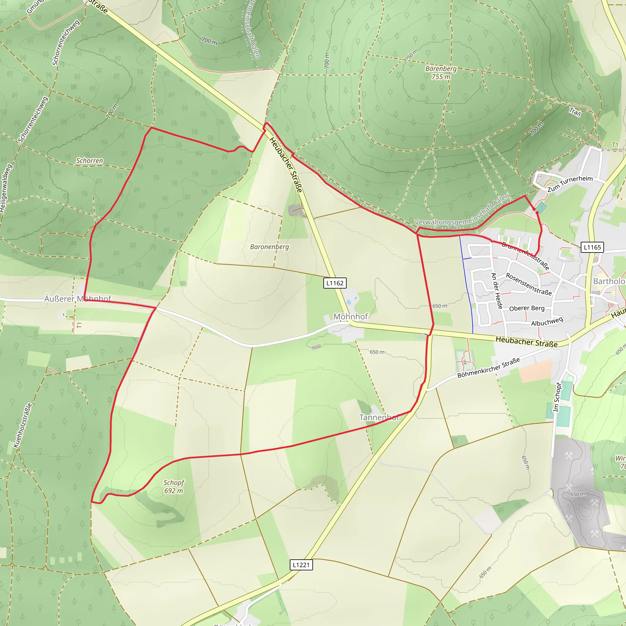 Schopf Loop mobile static map