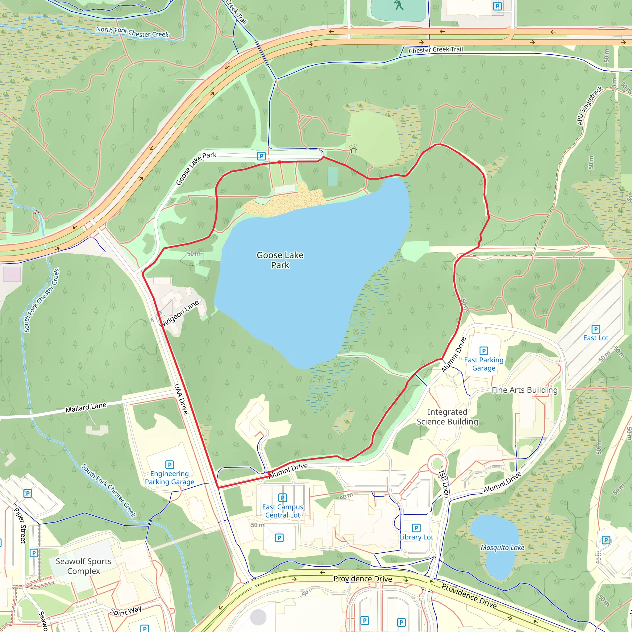 Goose Lake Loop Trail mobile static map