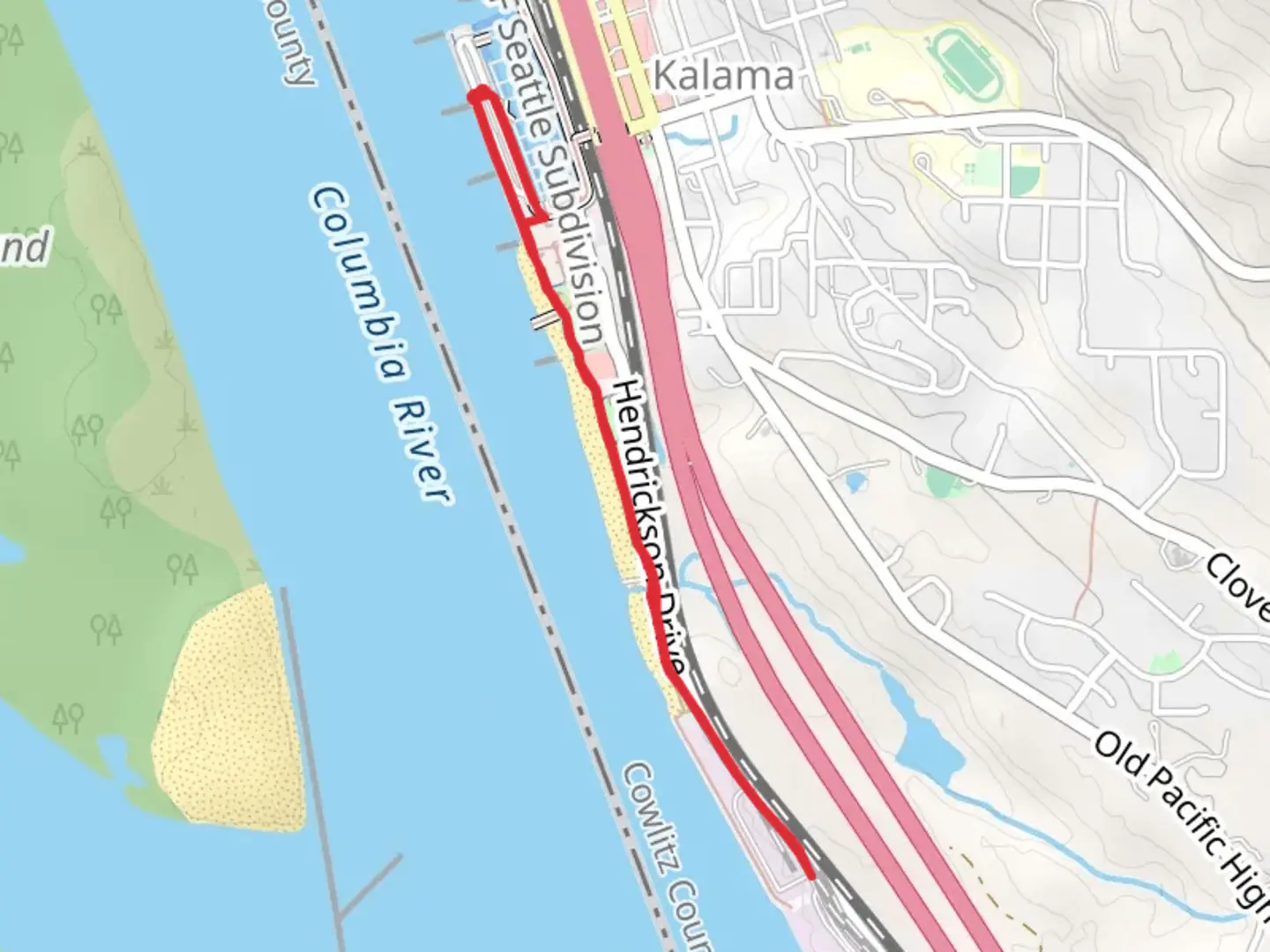 An image depicting the trail Marine Park and its surrounding area.