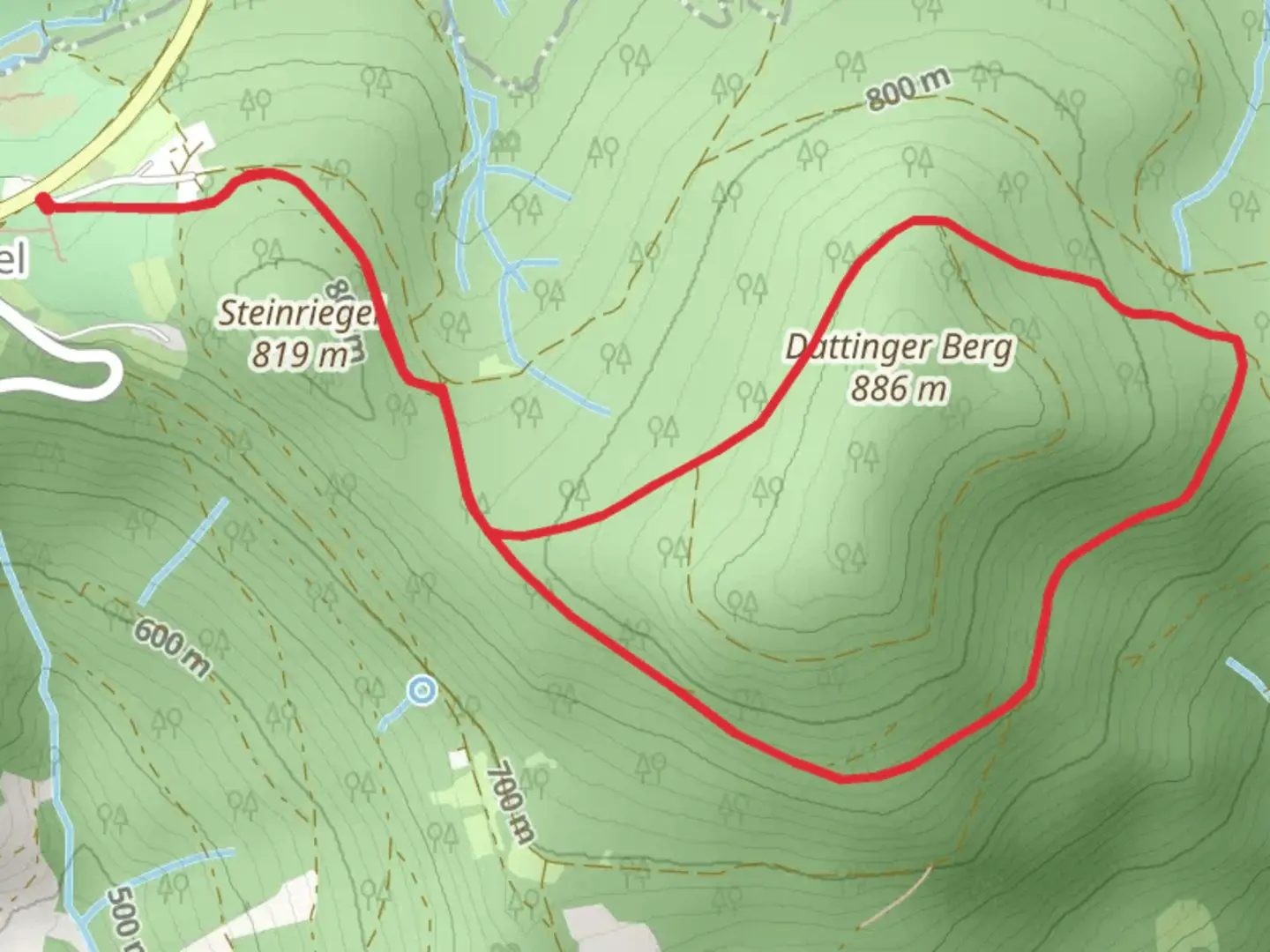 An image depicting the trail Schauflinger Rundwanderweg Loop and its surrounding area.