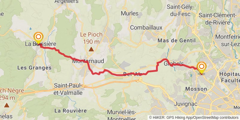 Camino Menton-Candanchu via Arles stage 27 Map