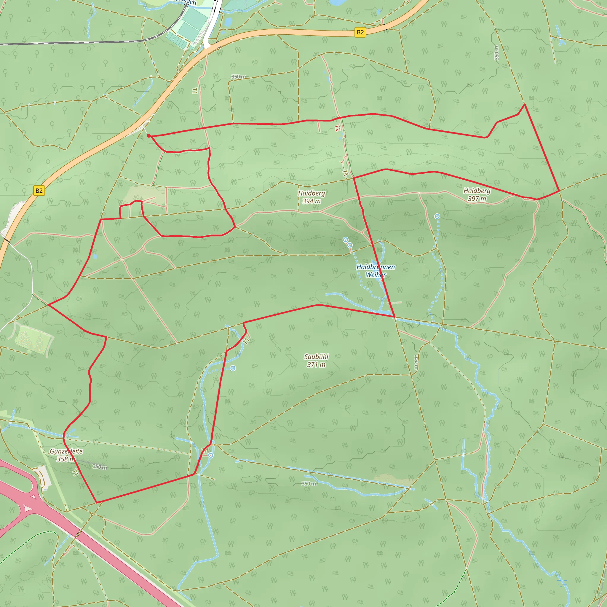 Blaustrich Loop mobile static map