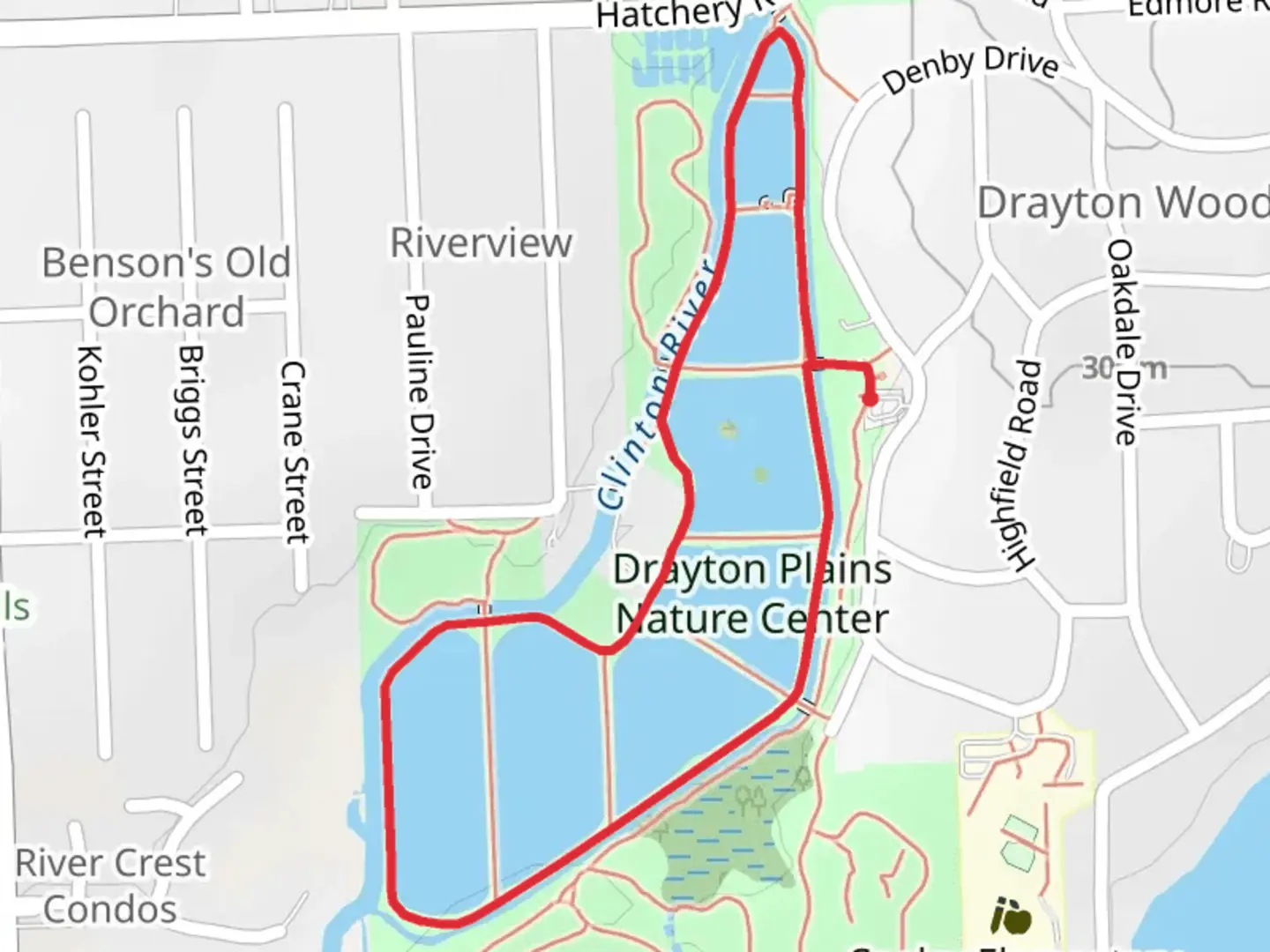 An image depicting the trail Drayton Plains Nature Center Loop and its surrounding area.