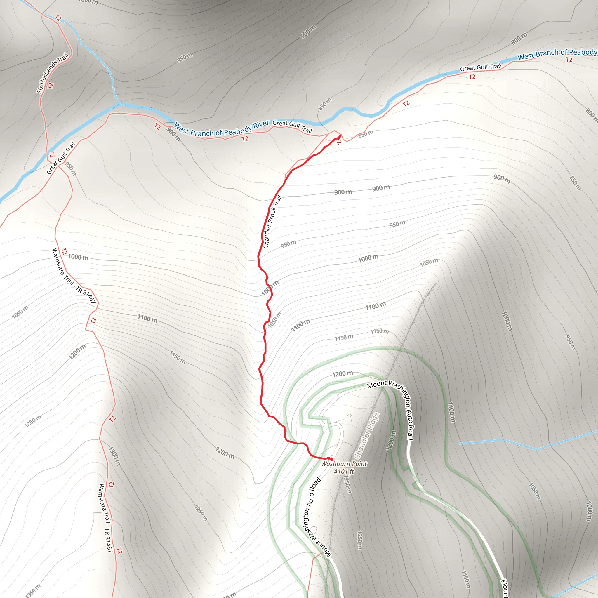 Chandler Brook Trail mobile static map