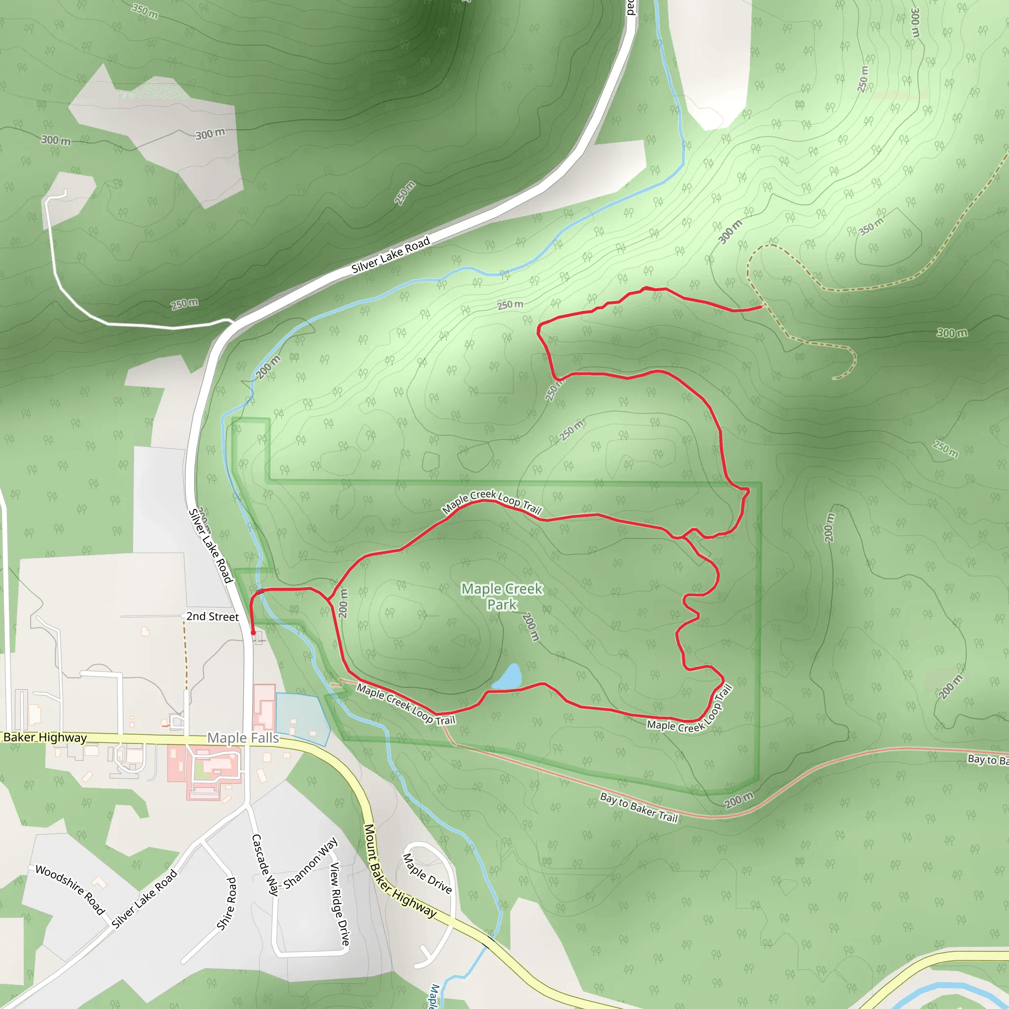 Maple Creek Loop Trail mobile static map