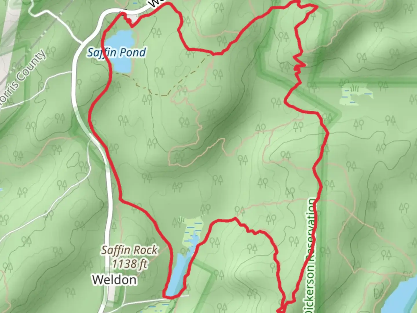 An image depicting the trail Ogden Mine Railroad and Yellow Dot Loop Trail and its surrounding area.