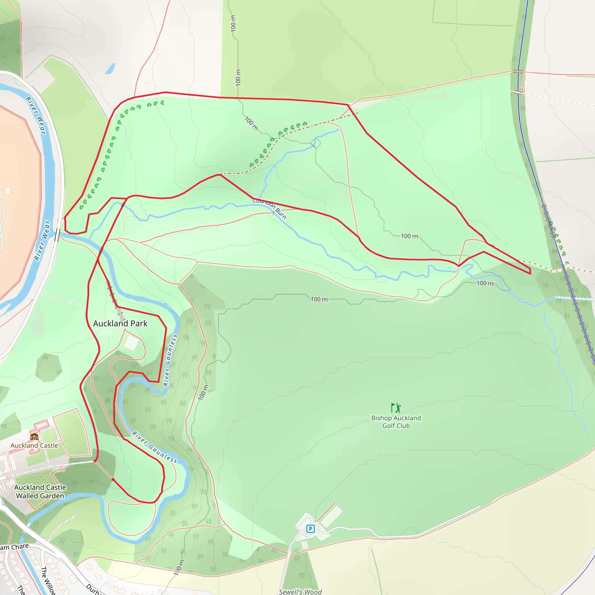 Auckland Park and High Park Loop mobile static map