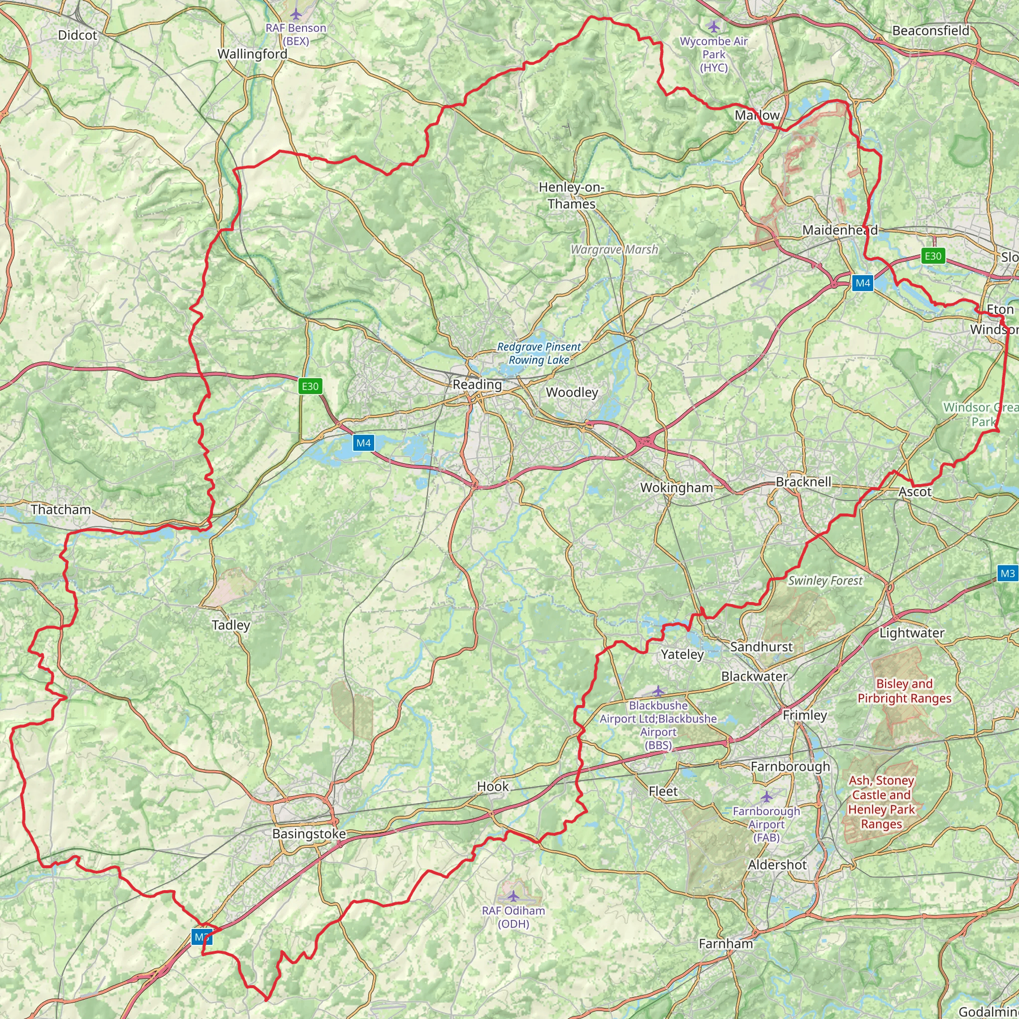 Thames Valley Loop Walk mobile static map