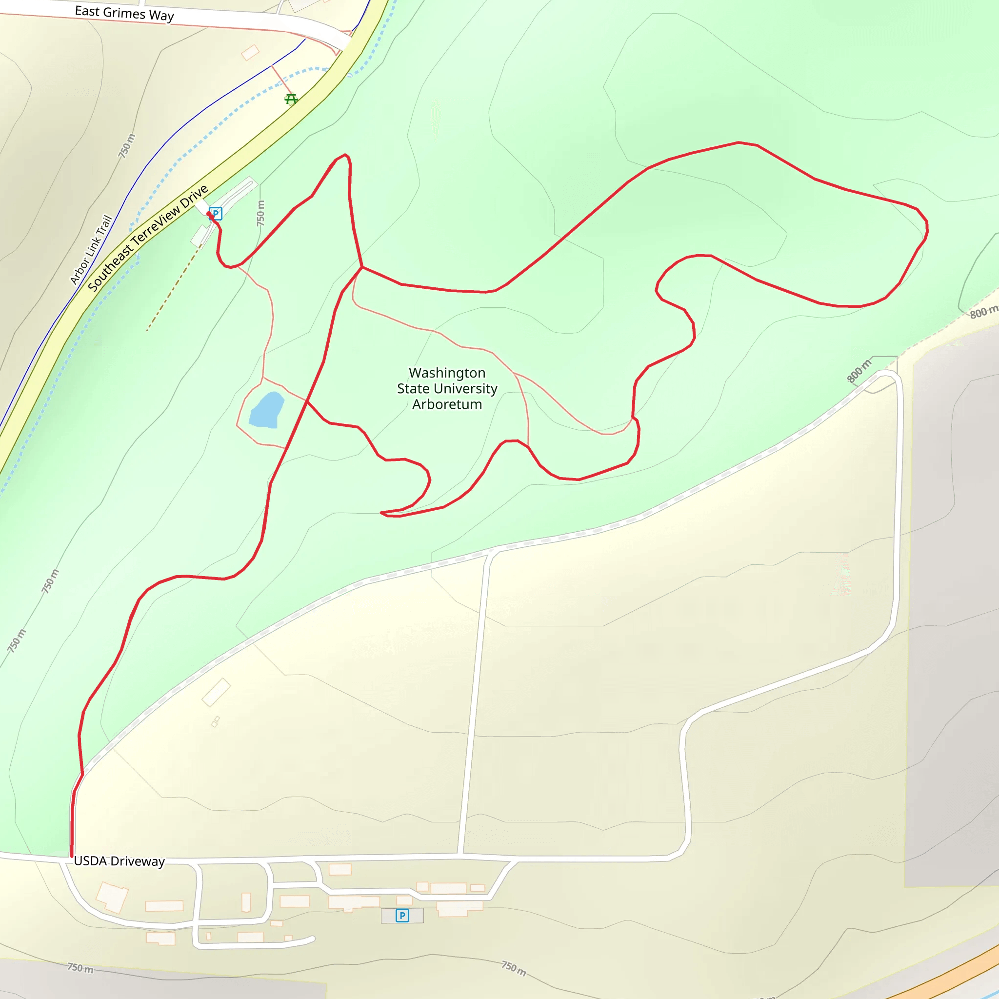 Arboretum Loop mobile static map