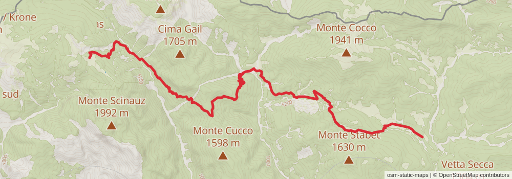 Sentiero Italia - Alps Section stage 22 Map